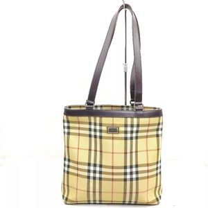 Burberry should bag beige PVC exterior.